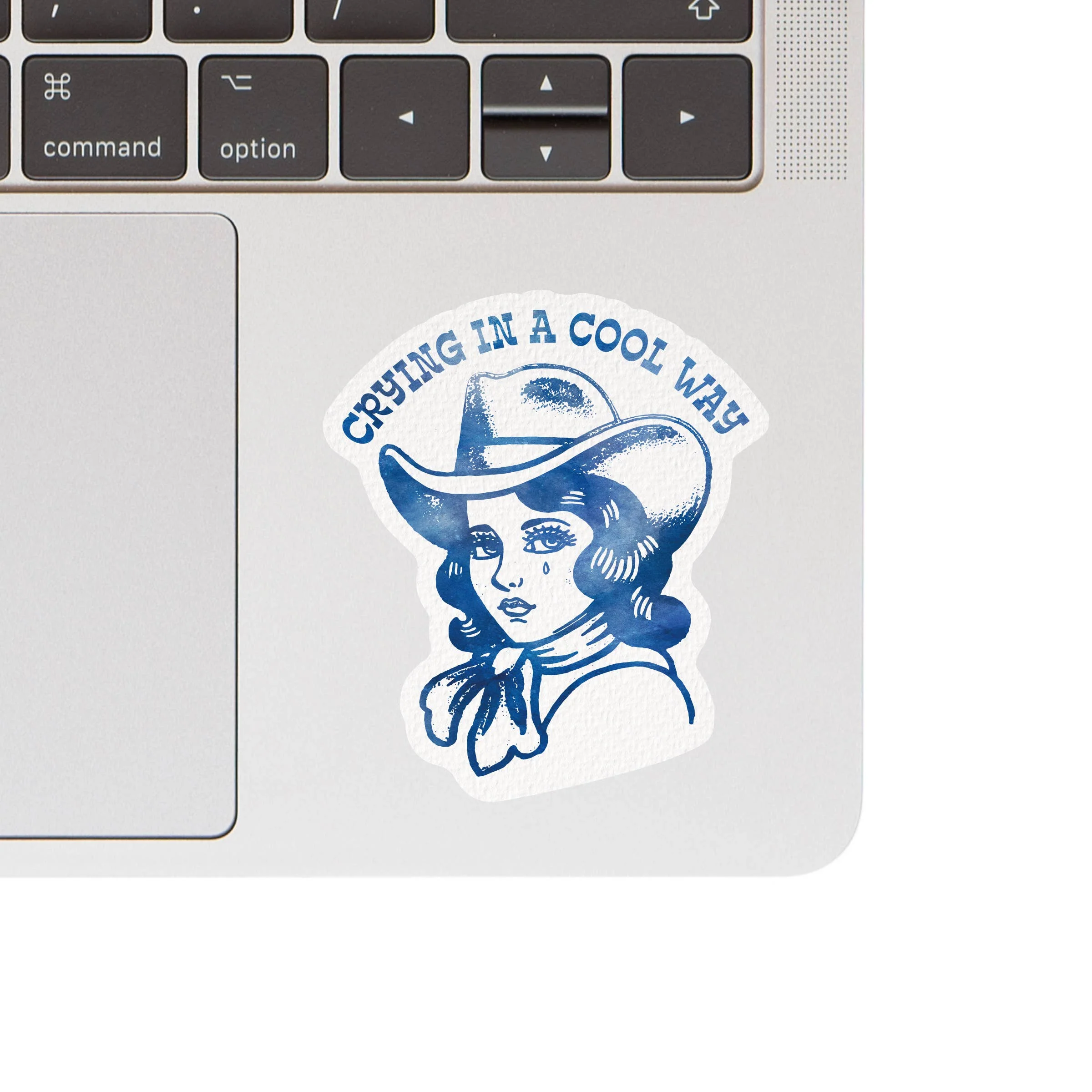 Crying in a Cool Way Cowgirl Western Vinyl Sticker - Image 2