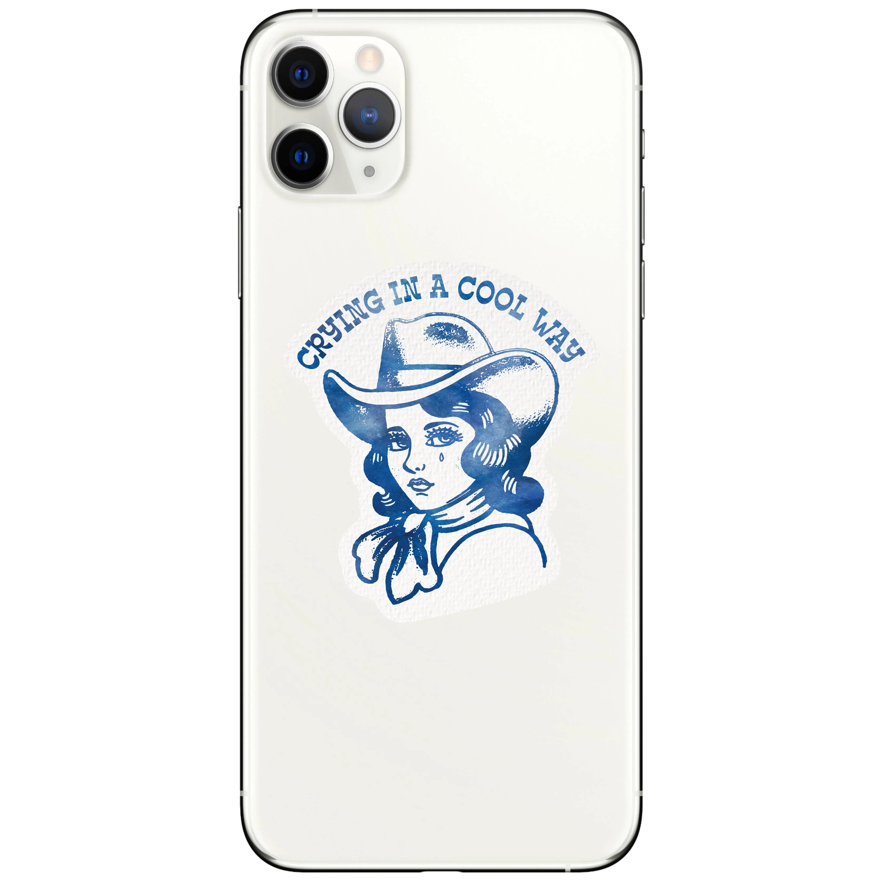 Crying in a Cool Way Cowgirl Western Vinyl Sticker - Image 5
