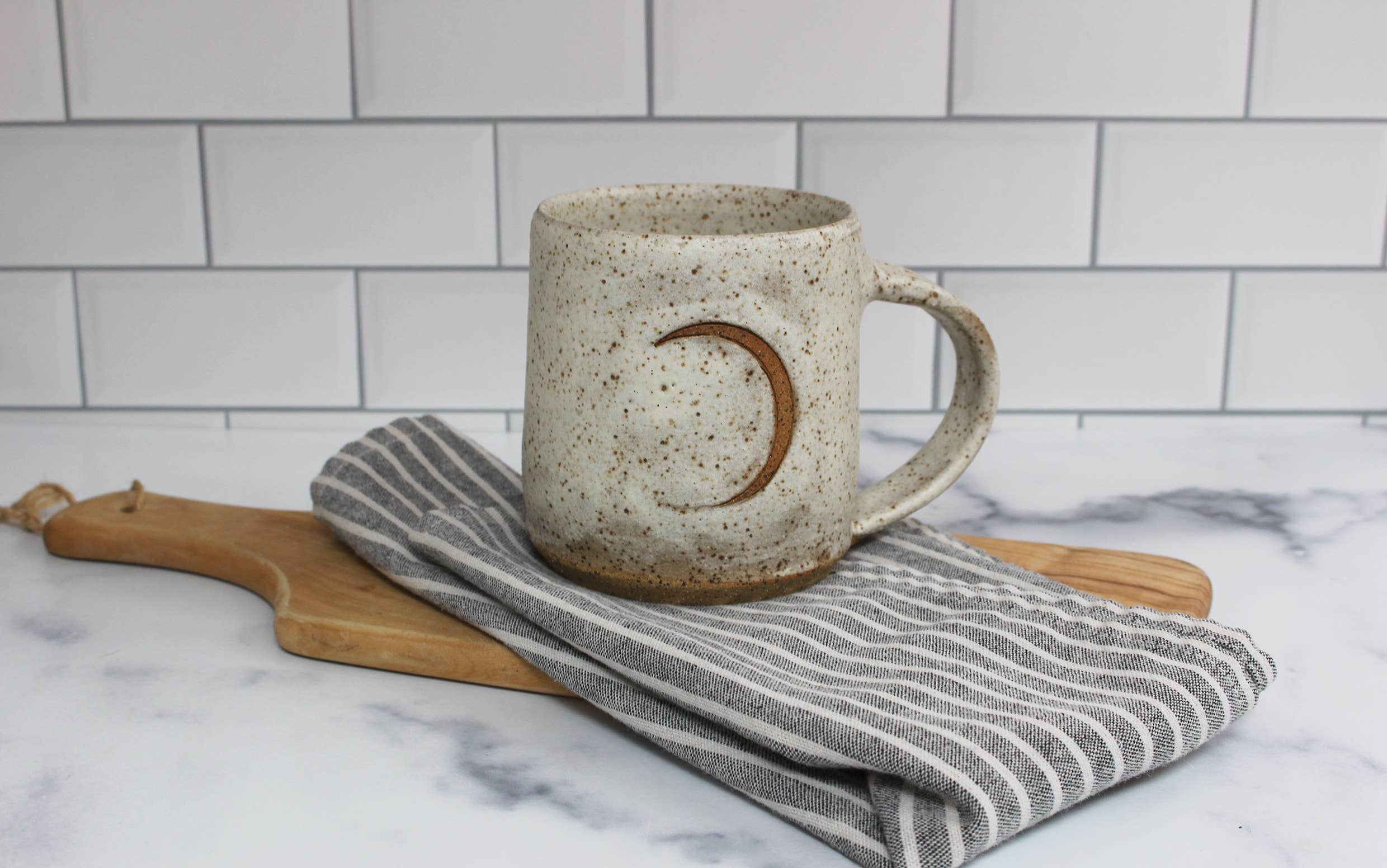 Fly Me To The Moon Speckled Ceramic Mug - Image 6