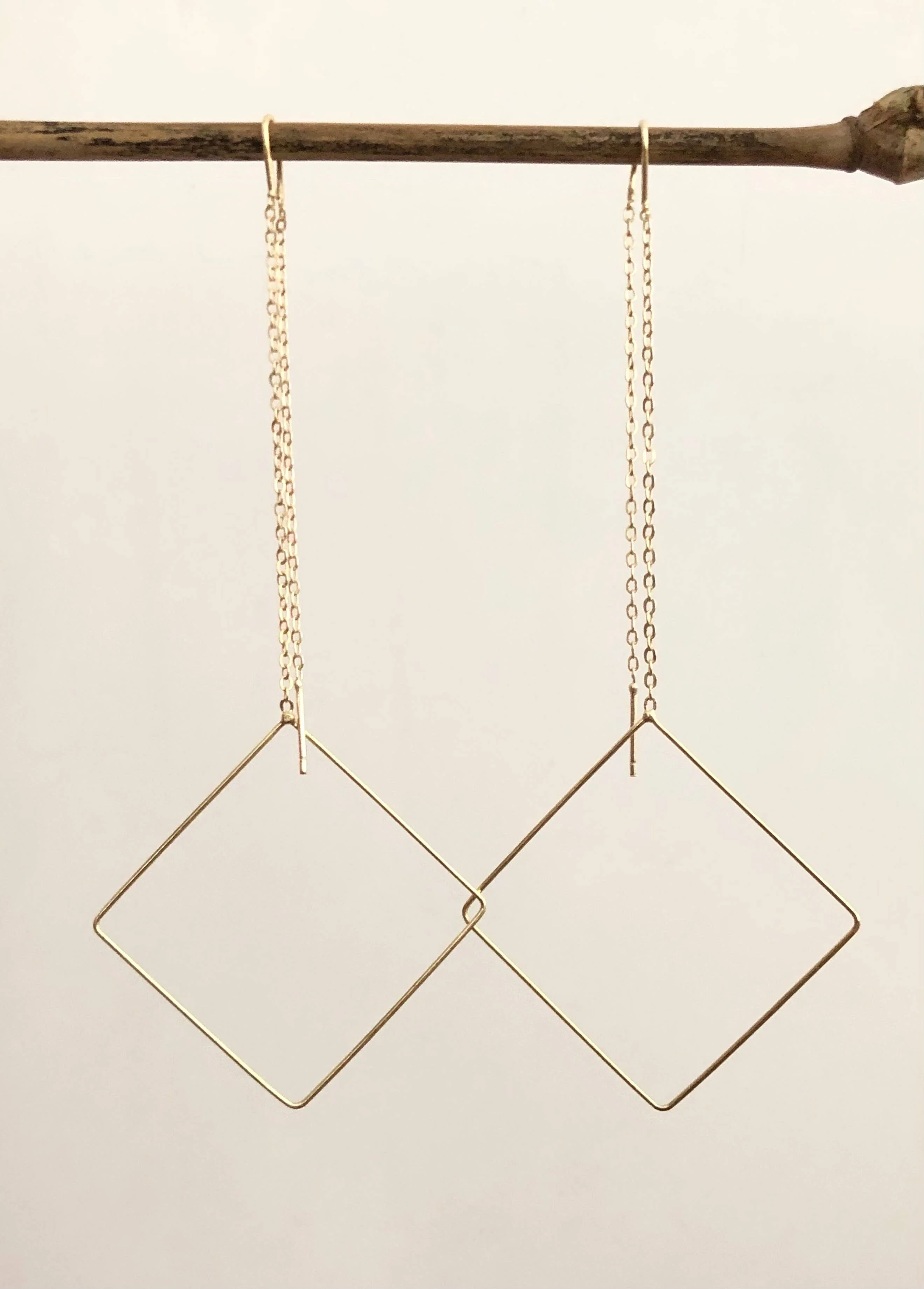 Geometric Threader Earrings