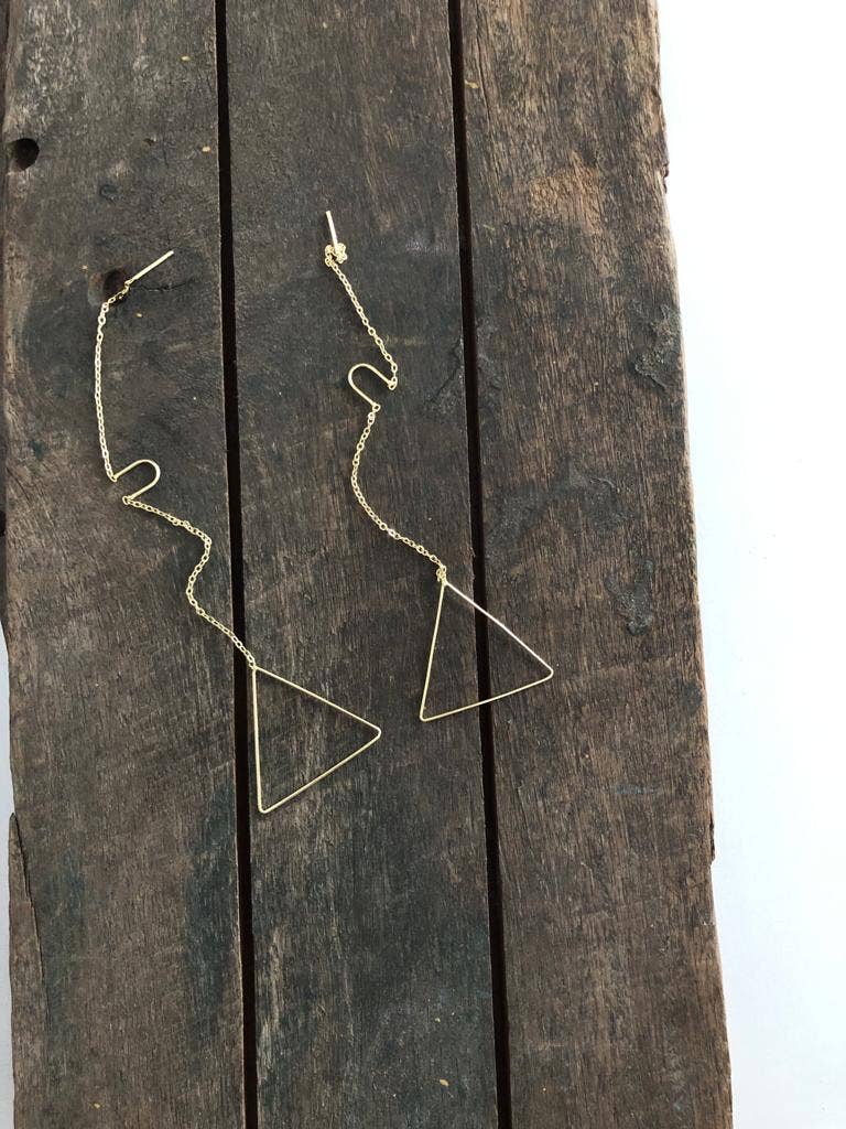 Geometric Threader Earrings - Image 5