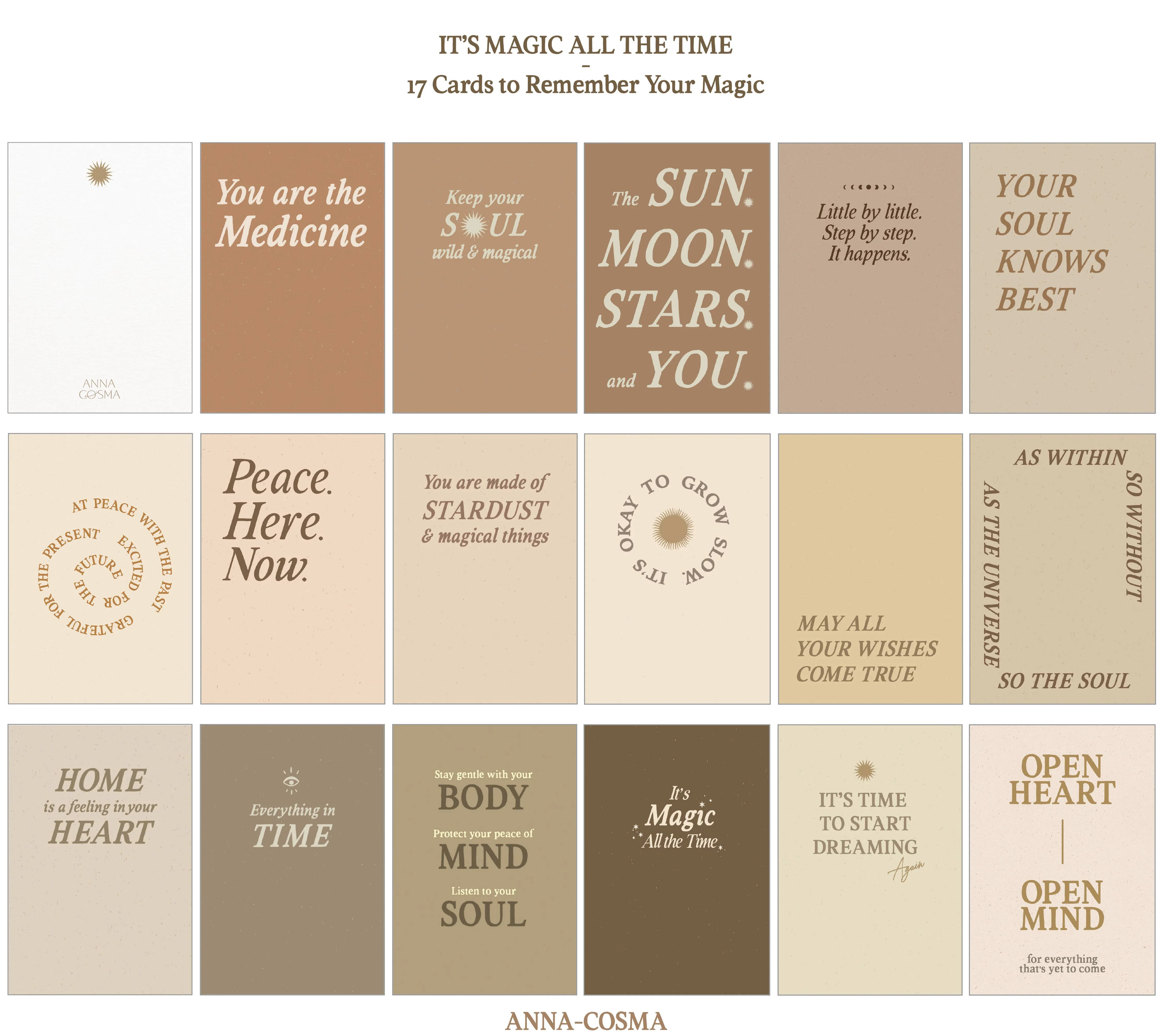 IT'S MAGIC ALL THE TIME - CARD SET - 17 CARDS - AFFIRMATION - Image 5
