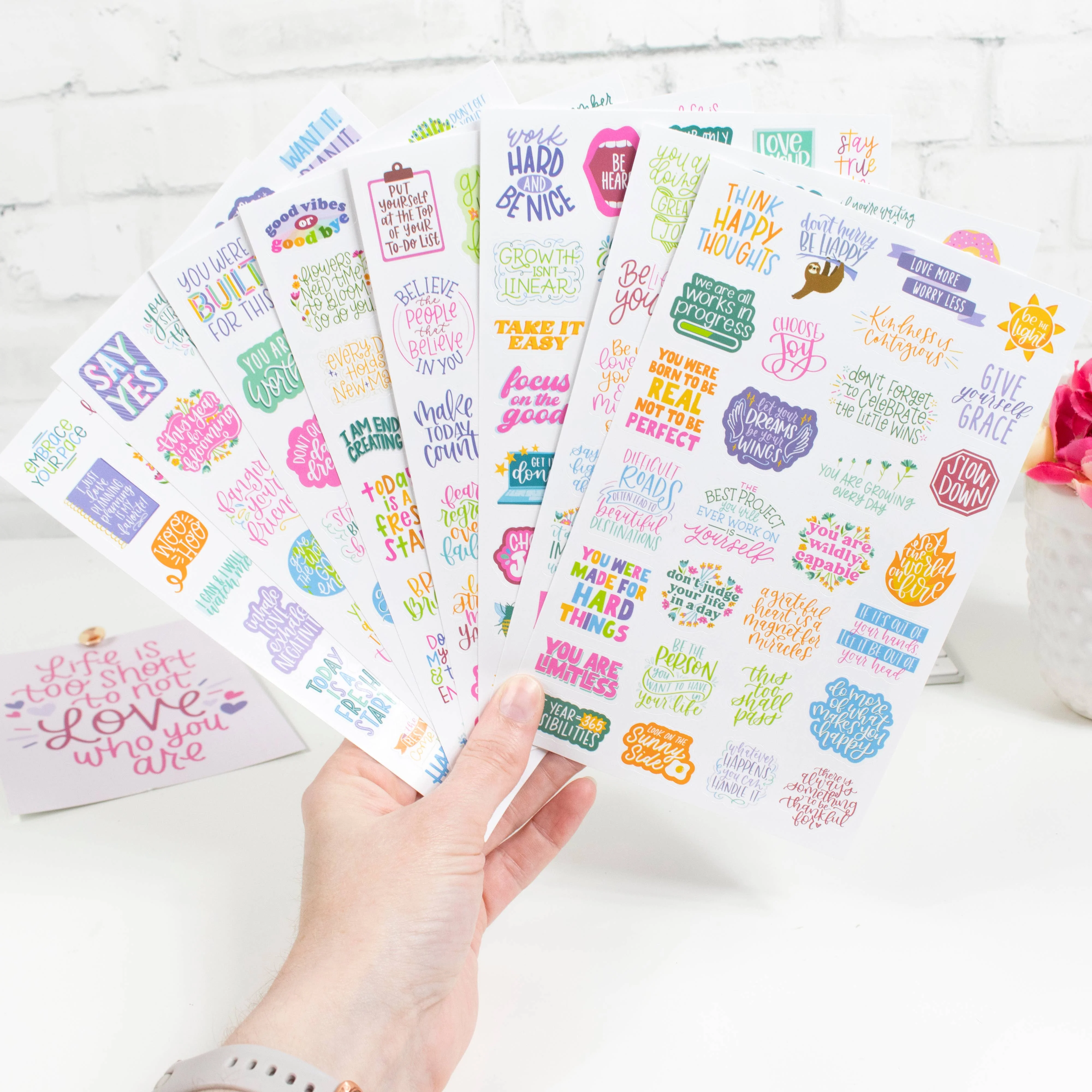 Planner Sticker Pack, Inspirational Quotes - Image 3