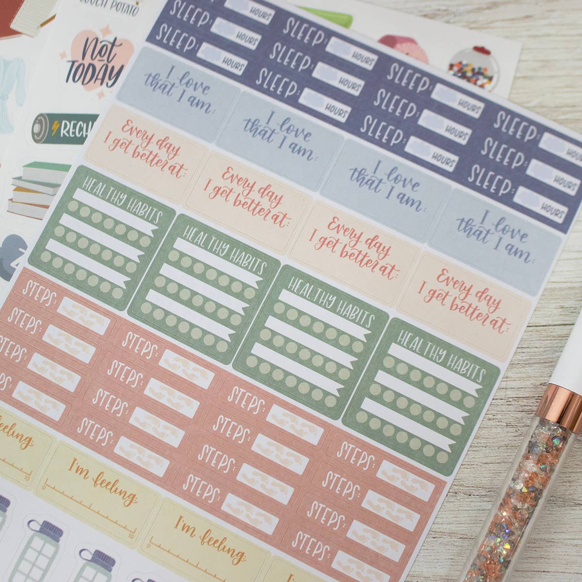 Planner Stickers, Rest Is Self Care Pack - Image 5